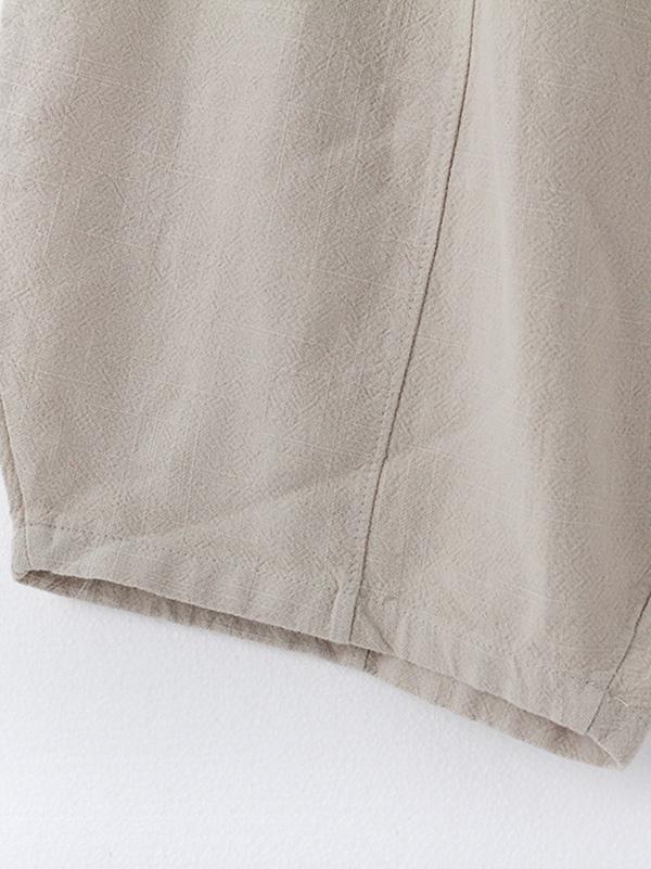 Casual Solid Puff Pants Bottoms