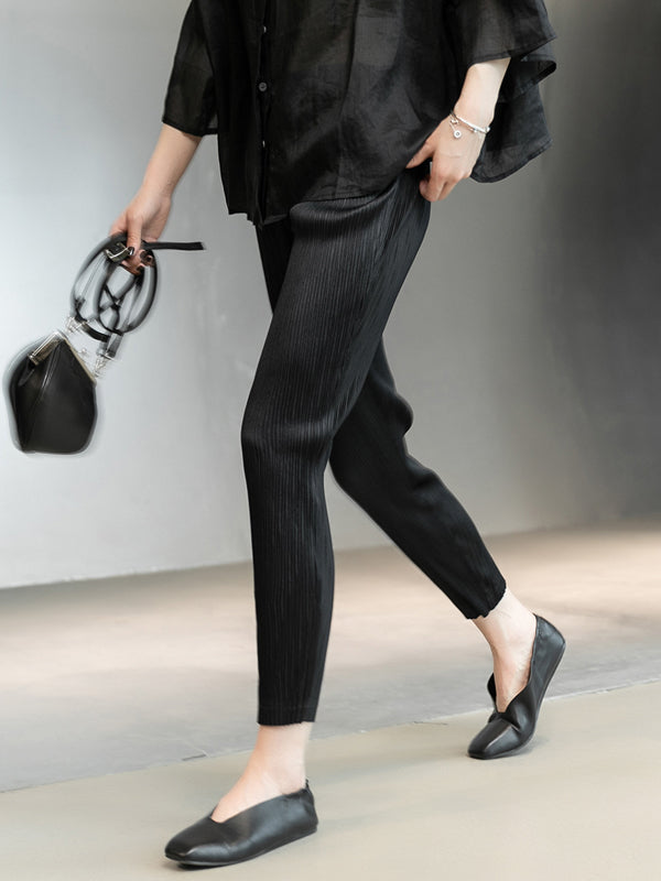 Casual Solid Color Leggings&Capri-Pants