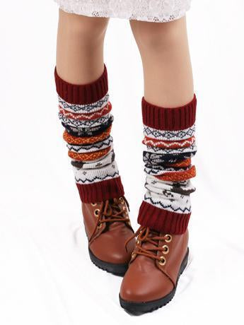 Printed Leg Warmers Stocking