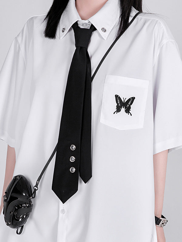 Casual Punk Black Tie Accessories