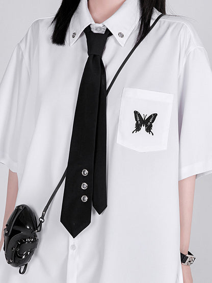 Casual Punk Black Tie Accessories