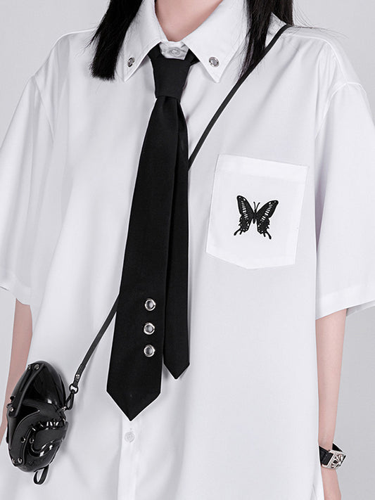 Casual Punk Black Tie Accessories