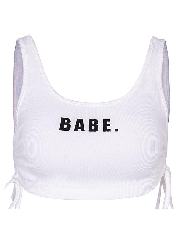 Cute Letter Printed Sports Tank