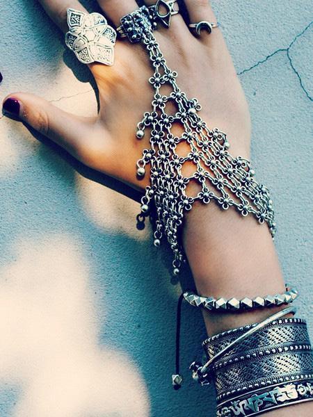 Retro Ring With Bracelet Accessories