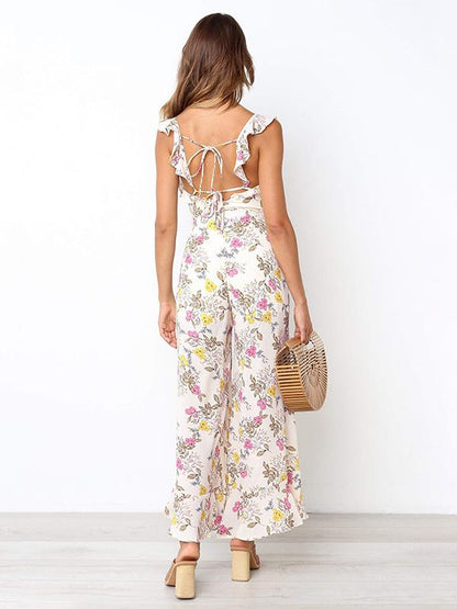 Bohemia Backless 3 Colors Wide Leg Jumpsuits