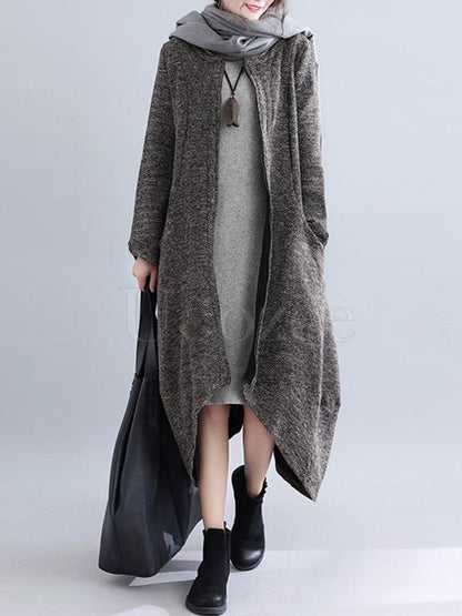 Loose Cropped Hemline Outwear