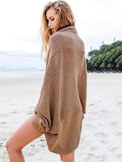 Fashion Solid Color Knit Sweater Cardigans Tops
