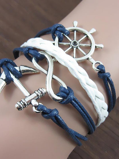Fashion Boat Anchor Sliver Bracelet Accessories
