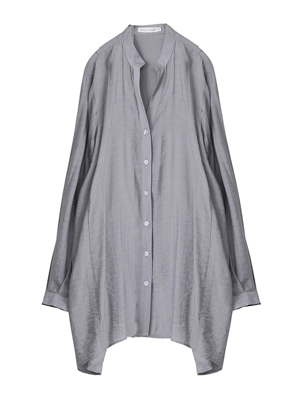 Casual Split-Back Sun Protection V-Neck Long Sleeves Blouses