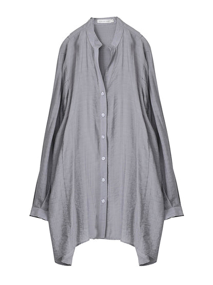 Casual Split-Back Sun Protection V-Neck Long Sleeves Blouses