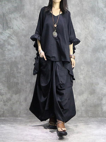 Oversize Batwing Sleeves Shirt