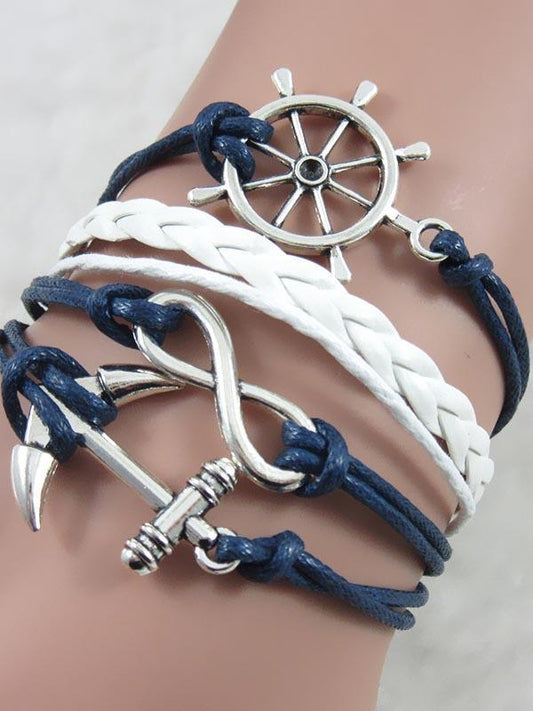 Fashion Boat Anchor Sliver Bracelet Accessories