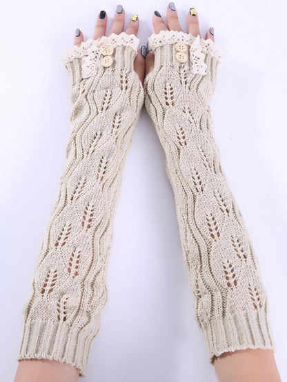 Knitted Half Finger Lace 7 Colors Sleevelet Accessories