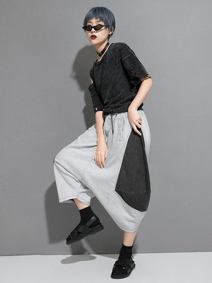 Fashion Split-joint Harem Pants