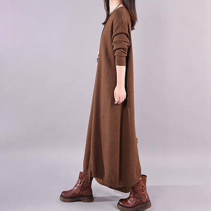 Buykud New Fashion Button Decaration Knit Dress