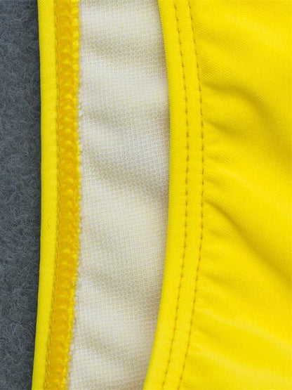 Crisscross Yellow Bikinis Swimwear