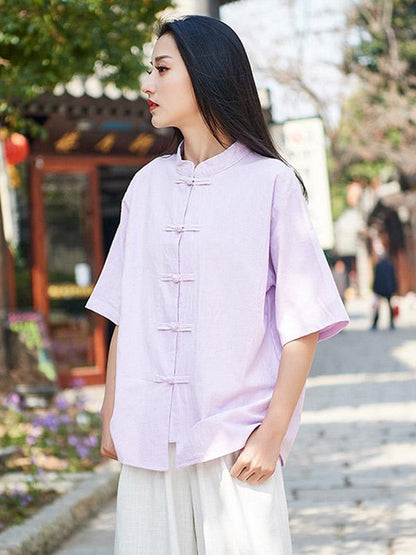 Vintage Forg Solid Short Sleeves Shirt