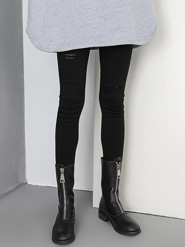 Simple Cool Style Hole-with Leggings Bottom