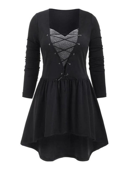 Square-Neck Solid Bandage Mini Dress