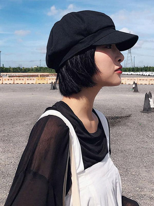 Solid Art Style Octagonal Cap