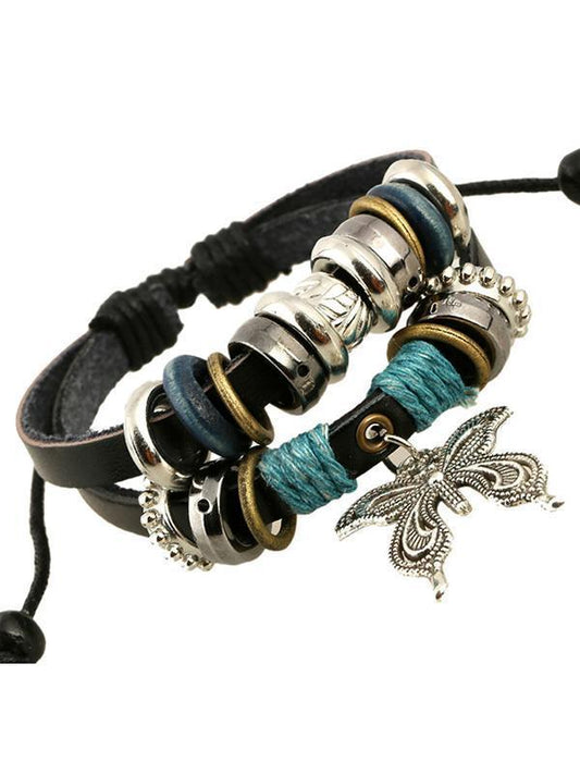 Punk Multi layer Butterfly Bracelet Accessories