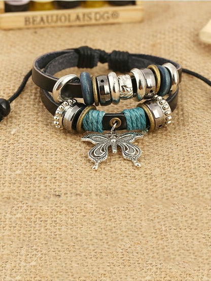 Punk Multi layer Butterfly Bracelet Accessories