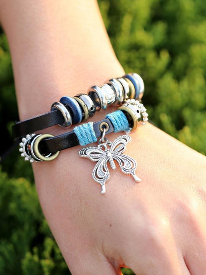 Punk Multi layer Butterfly Bracelet Accessories