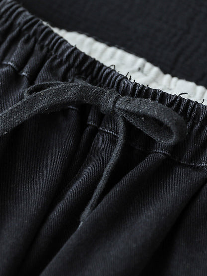 Vintage Split-Joint Empire Waisted Wide Leg Harem Jean Pants