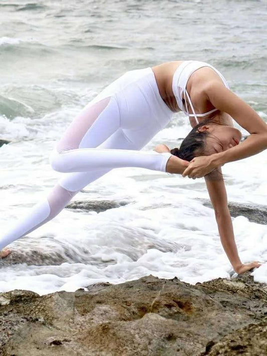 Split-joint See-through Yoga Pants