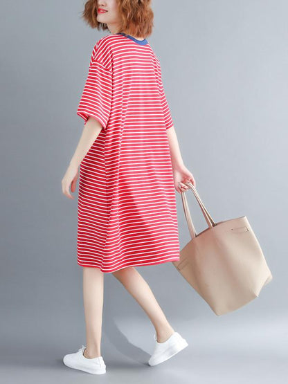 Cotton Oversize Striped Dress