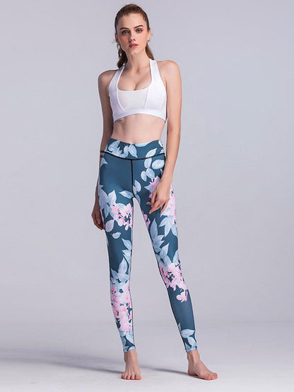 Floral Printed Wrap Yoga Leggings