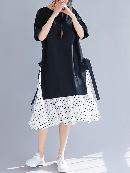 Loose Oversize Split-joint Midi Dress