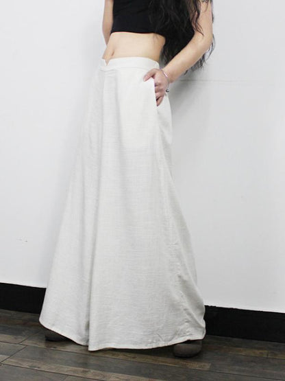 ORIGINAL RAMIE COTTON WIDE LEG PANTS