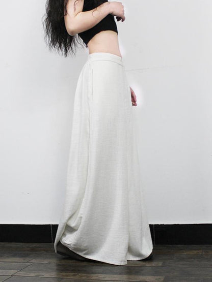 ORIGINAL RAMIE COTTON WIDE LEG PANTS