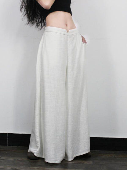 ORIGINAL RAMIE COTTON WIDE LEG PANTS