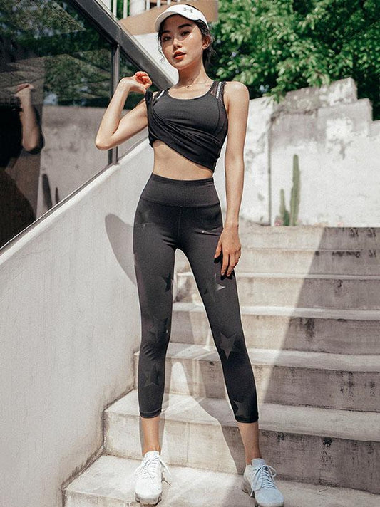 Lift Hip Star Printed Fitness Yoga Legging