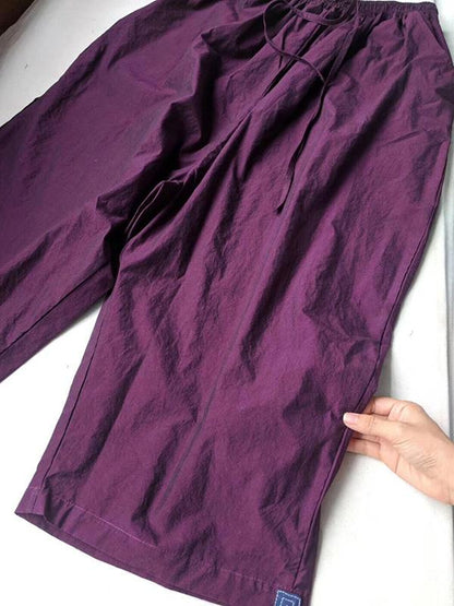 Elastic Strap Loose Wide-leg Pants