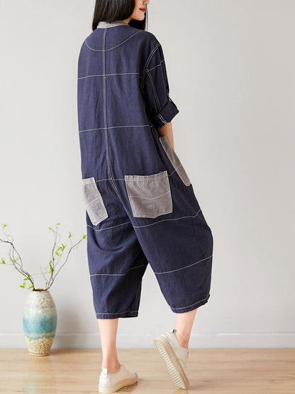 Cotton Linen Oversize Jumpsuit