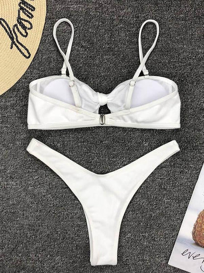 Hollow Bowknot Sexy Bikinis Swimwear
