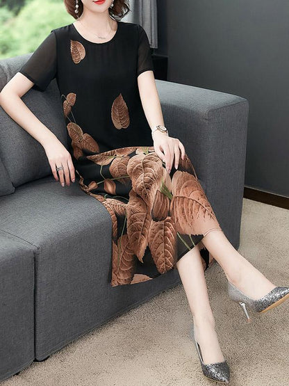 Loose Chiffon Printed Dress