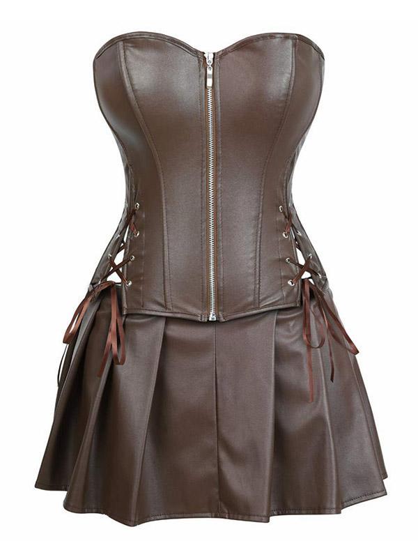 Vintage Wrap Zipper Mini Dress