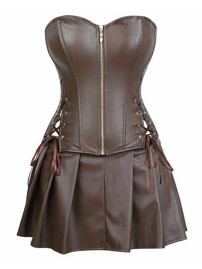Vintage Wrap Zipper Mini Dress