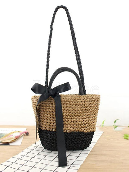 Bowknot Ribbon Weaving Dual Bag