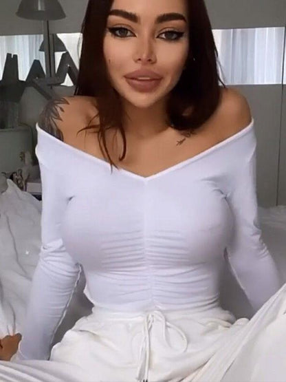 Solid Wrap Long Sleeves Yoga Tops