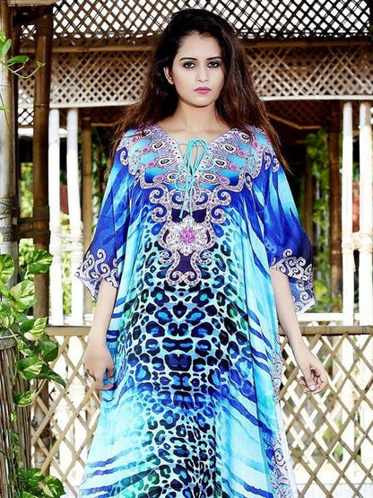 Printed Leopard Beach Split-side Cover-up
