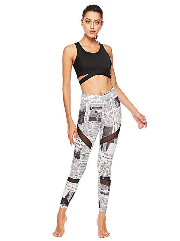 Newspaper Printed Leggings