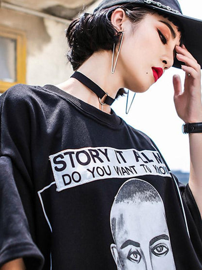 Loose Printed Couple T-Shirt