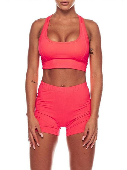 Iridescent Solid Sports Yoga Suits