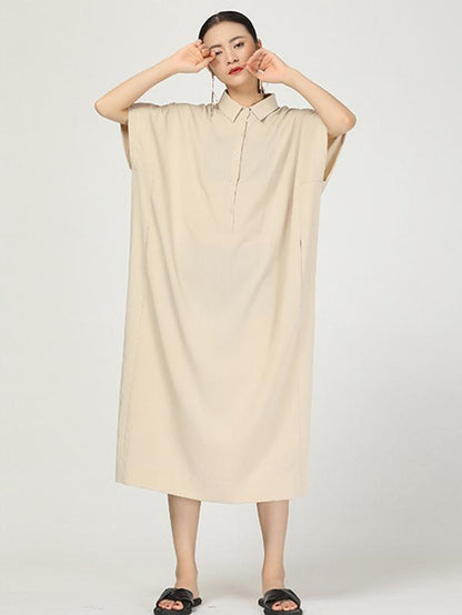 Retro Polo Long Shirt Dress