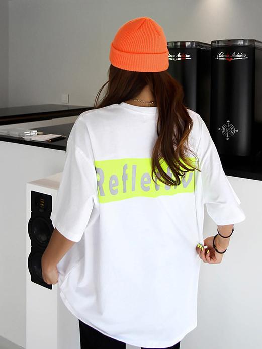 Fashion Loose Contrast Color Printed T-Shirts Tops